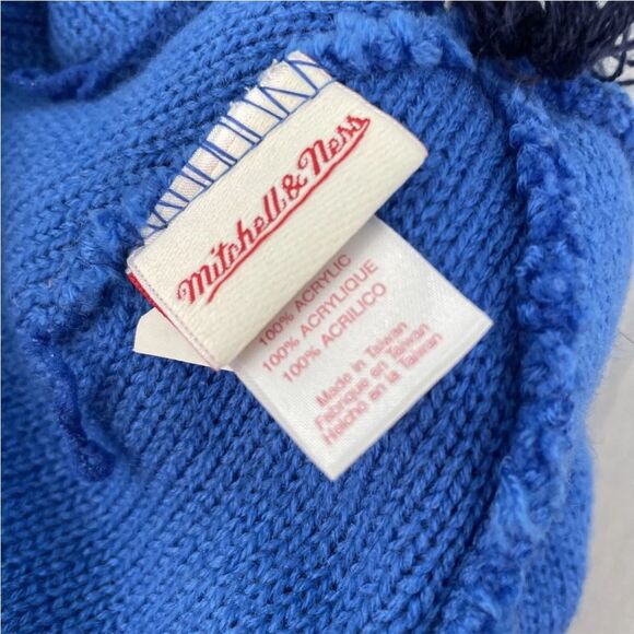 MITCHELL & NESS NBA OKLAHOMA CITY THUNDER Knit Beanie Adult OKC Blue Snow Hat OS - Picture 4 of 9